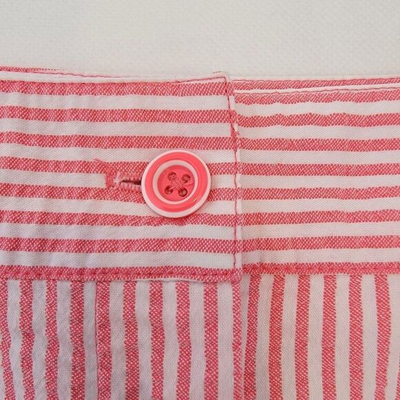 EP Pro Womens Size 8 Pink White Seersucker Golf Shorts Pink Striped 9 in Inseam - Picture 4 of 7